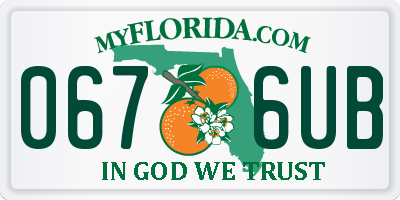 FL license plate 0676UB