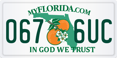 FL license plate 0676UC