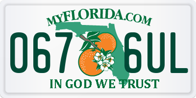 FL license plate 0676UL