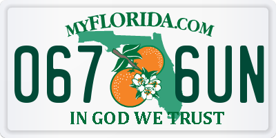 FL license plate 0676UN