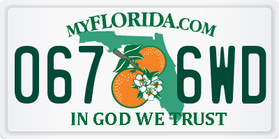 FL license plate 0676WD