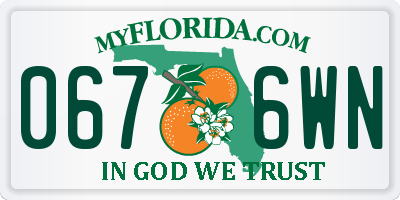 FL license plate 0676WN