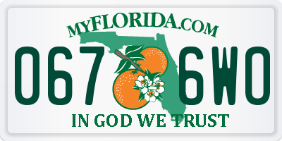 FL license plate 0676WO