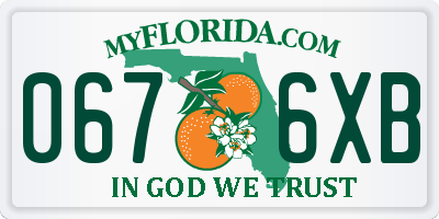FL license plate 0676XB