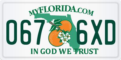 FL license plate 0676XD