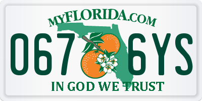 FL license plate 0676YS