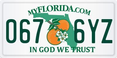 FL license plate 0676YZ