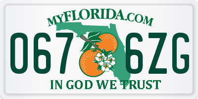 FL license plate 0676ZG