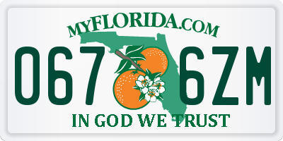 FL license plate 0676ZM