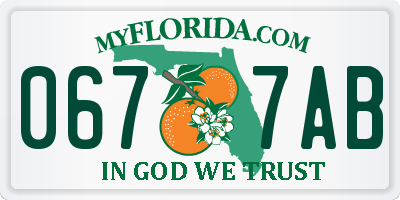 FL license plate 0677AB