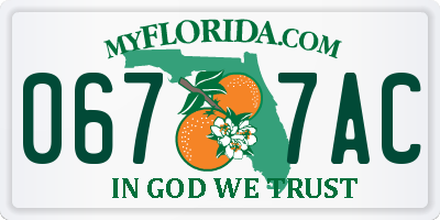 FL license plate 0677AC