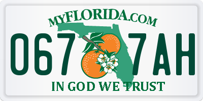 FL license plate 0677AH