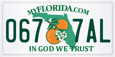 FL license plate 0677AL