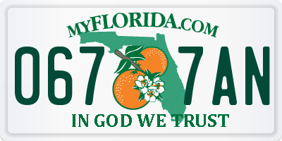 FL license plate 0677AN