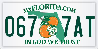 FL license plate 0677AT