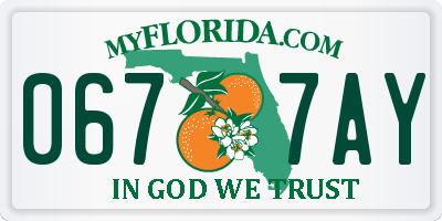 FL license plate 0677AY