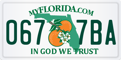 FL license plate 0677BA