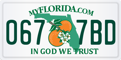 FL license plate 0677BD