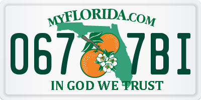 FL license plate 0677BI