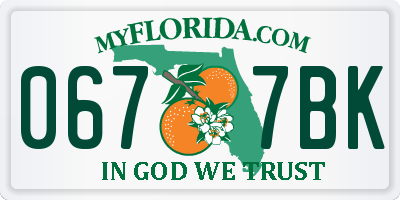 FL license plate 0677BK