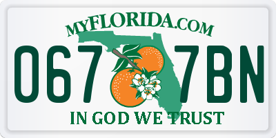 FL license plate 0677BN