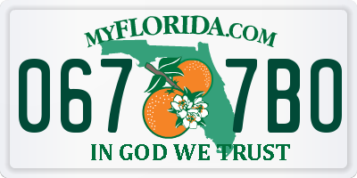 FL license plate 0677BO