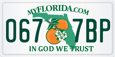 FL license plate 0677BP