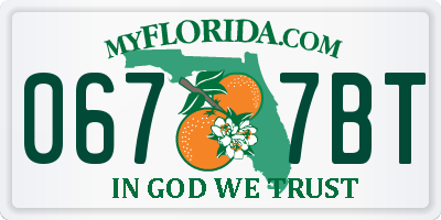 FL license plate 0677BT