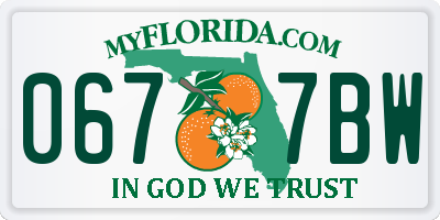 FL license plate 0677BW