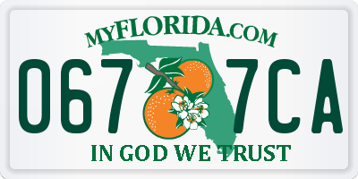 FL license plate 0677CA