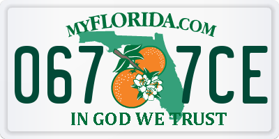 FL license plate 0677CE