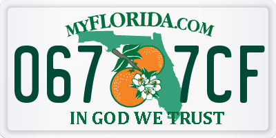 FL license plate 0677CF