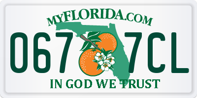 FL license plate 0677CL