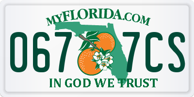 FL license plate 0677CS