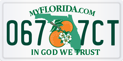 FL license plate 0677CT