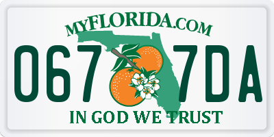 FL license plate 0677DA