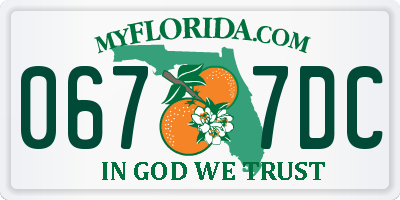 FL license plate 0677DC
