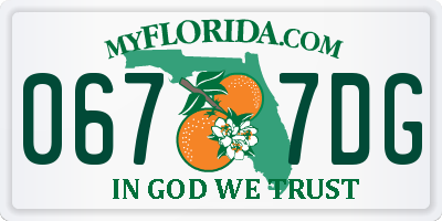 FL license plate 0677DG
