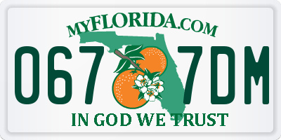 FL license plate 0677DM