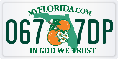 FL license plate 0677DP