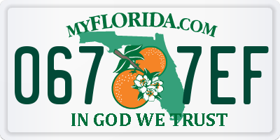 FL license plate 0677EF