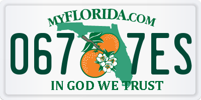 FL license plate 0677ES