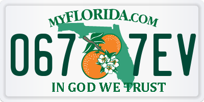 FL license plate 0677EV