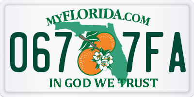 FL license plate 0677FA