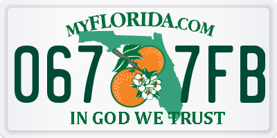FL license plate 0677FB