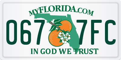 FL license plate 0677FC