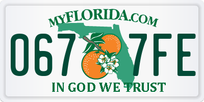 FL license plate 0677FE