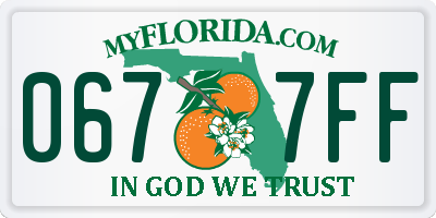 FL license plate 0677FF