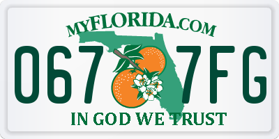 FL license plate 0677FG