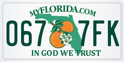 FL license plate 0677FK